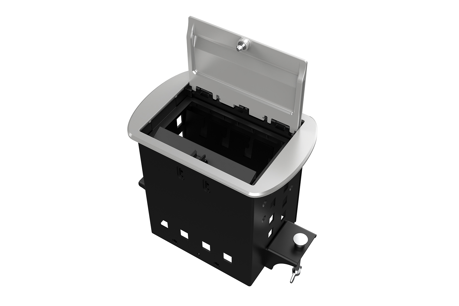 Прямоугольный металлический корпус Wize Pro WRTS-M-4CBOX-S